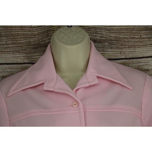 VINTAGE Empress of Dallas Womens Size Medium Midi Button Up Dress Pink - Picture 2 of 8